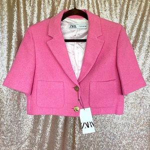 Zara NWT women’s cropped blazer sz MED
